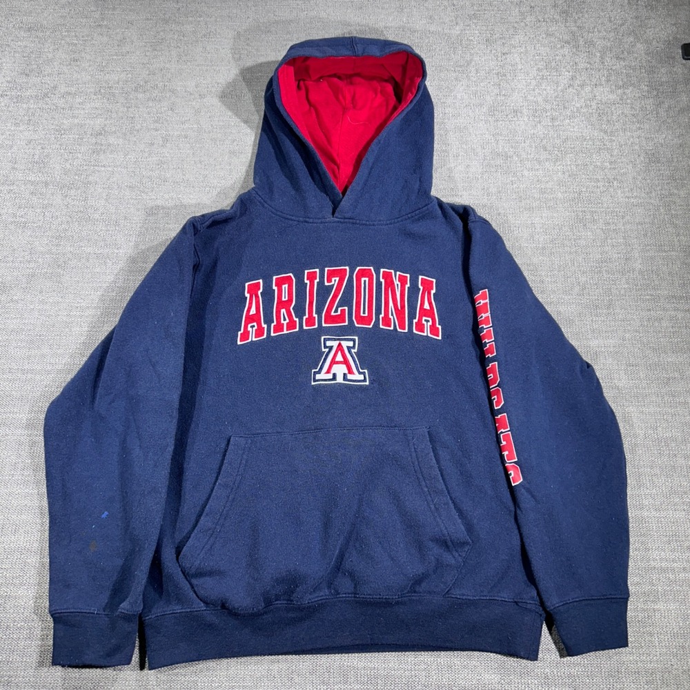 Colosseum Arizona Wildcats Hoodie Youth M Navy Blue Good Embroidered Logo